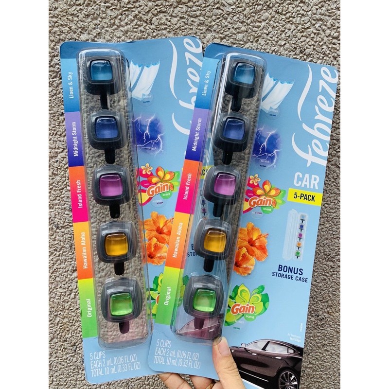 Nước Hoa Ô Tô Febreze Cao Cấp Kẹp Cửa Gió Điều Hòa Xe Hơi Febreze Car Vent Air Freshener