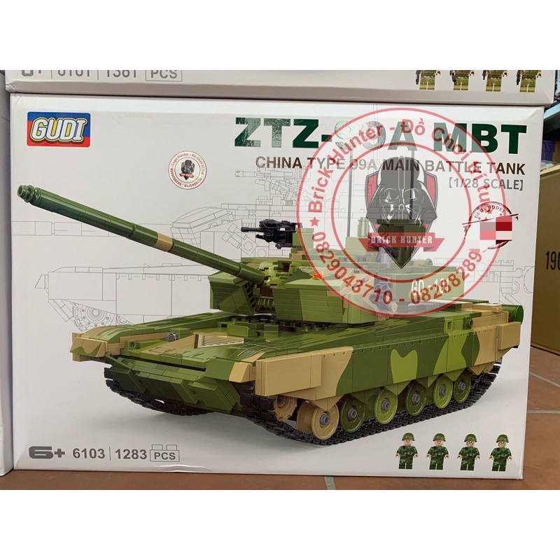 Lego Army Modern War Xe Tank ZTZ 99A của quân PLA Trung Quốc GUDI 6103