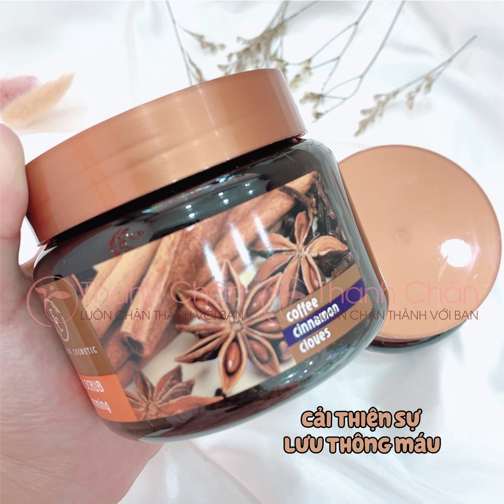 Tẩy Tế Bào Chết Toàn Thân Quế Hồi Exclusive Cosmetics Gel Scrub Coffee Cinnamon Cloves 380g