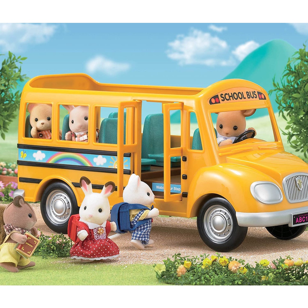 Sylvanian Families Calico Critters Xe Buýt Đưa Đón Học Sinh School Bus