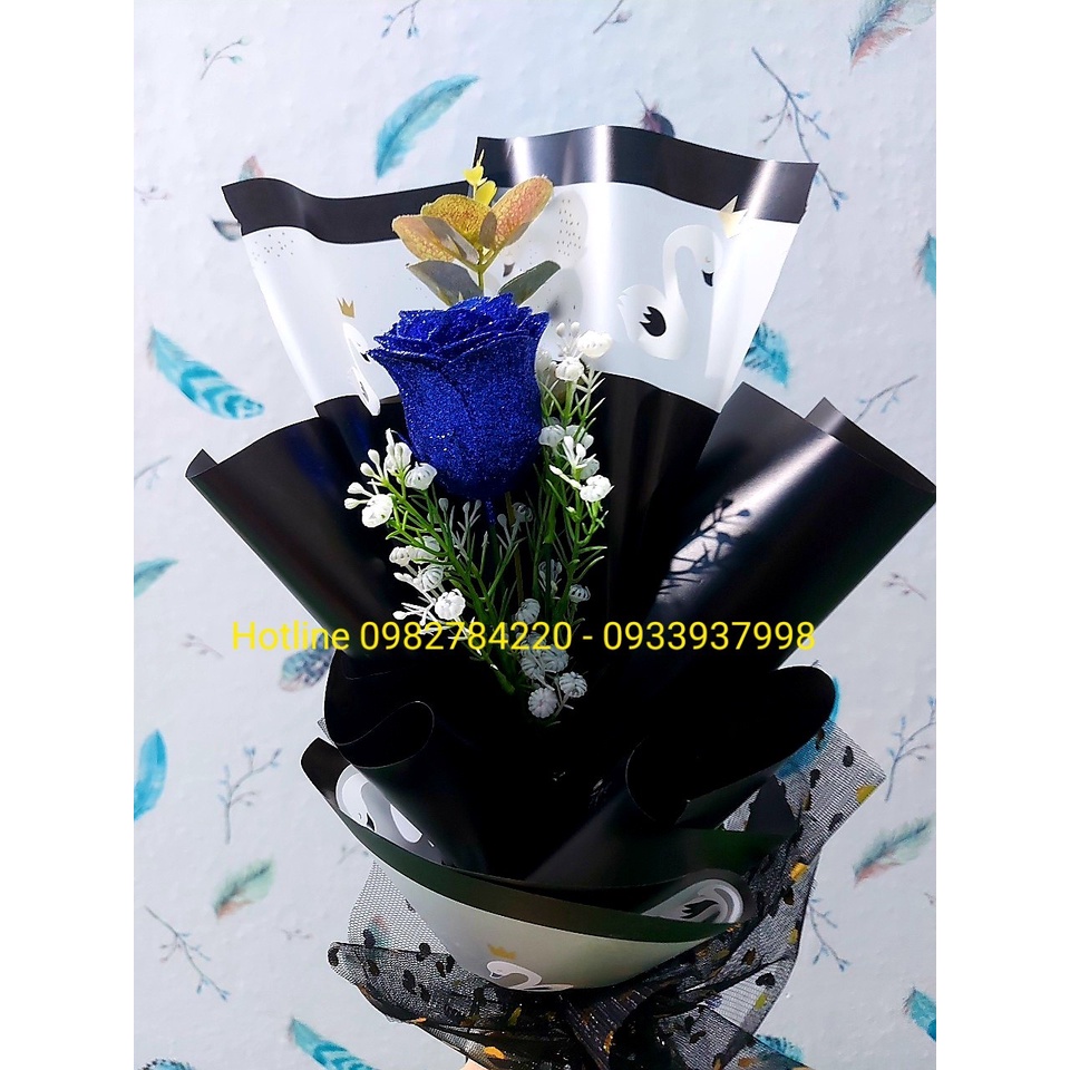 Bó hoa sáp 1 bông Linh Xù Shop HS04 quà lưu niệm, kỷ niệm, sinh nhật, quà tặng mẹ
