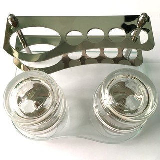 Kệ bàn chải inox 304 - kệ đựng kem bàn chải đánh răng kèm 2 ly