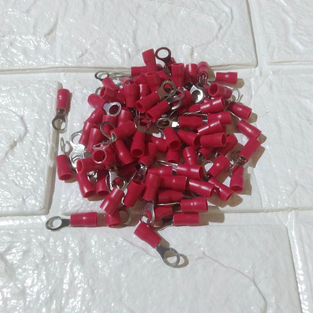 100 đầu cos đồng thau tròn 4mm