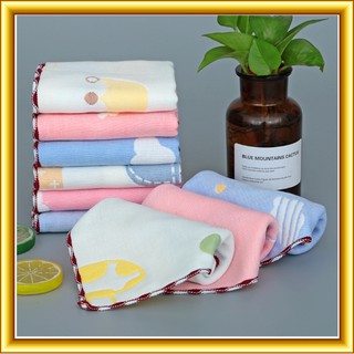 Set 5 khăn sữa trẻ em cao cấp chất cotton an toàn mềm mịn tiện dụng có móc treo