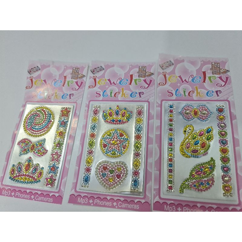 Vỉ sticker hạt đá loại siêu mỏng, lấp lánh, chuyên dùng trang trí ốp điện thoại và đồ dùng