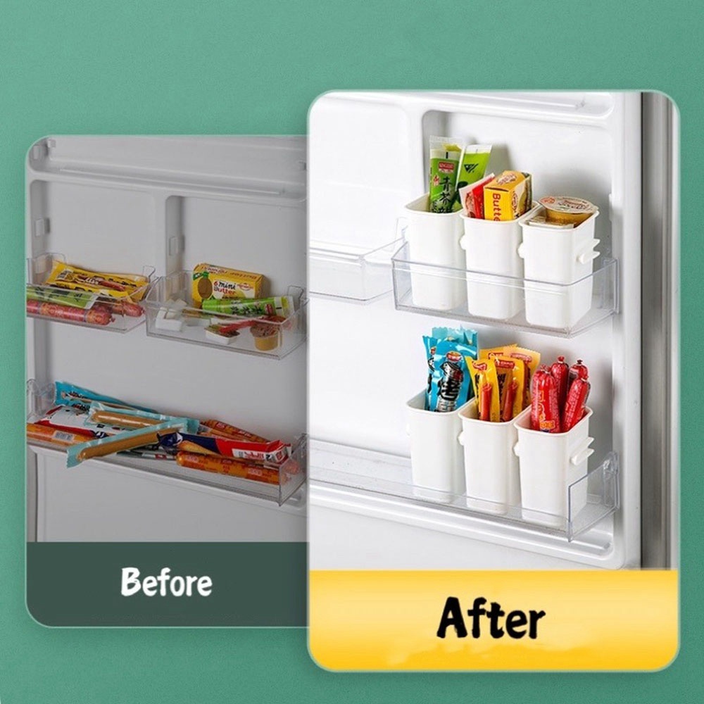 Hộp Đựng Thực Phẩm Gắn Cửa Tủ Lạnh Tiết Kiệm Không Gian