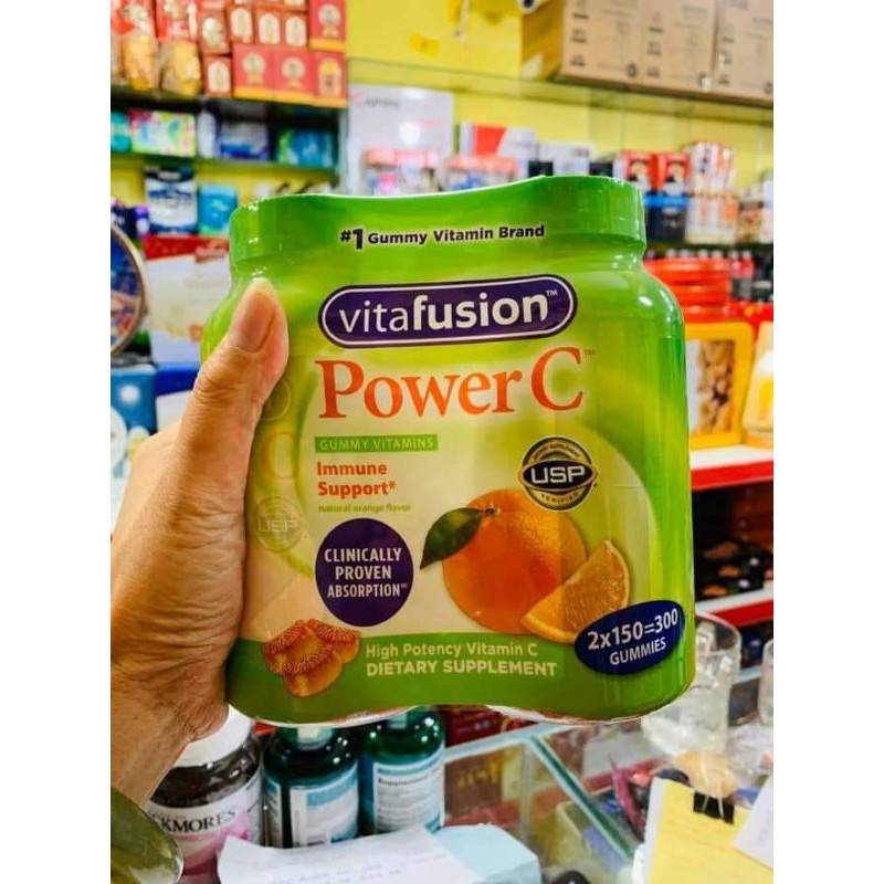 [Date 08.2022] Set kẹo dẻo bổ sung Vitamin C Vitafusion Power C 150 viên của Mỹ