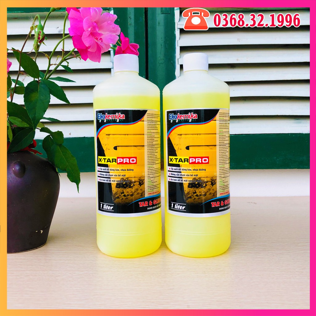 Dung Dịch Tẩy Băng Keo và Nhựa Đường Ekokemika XTAR PRO - 1L Tặng 1 khăn đa năng