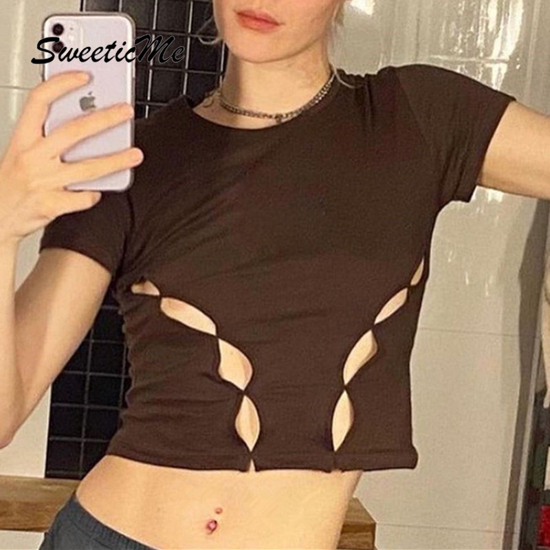 Áo Thun Tay Ngắn Cổ Tròn Màu Sắc Đơn Giản 2021 Cho Nữ | BigBuy360 - bigbuy360.vn