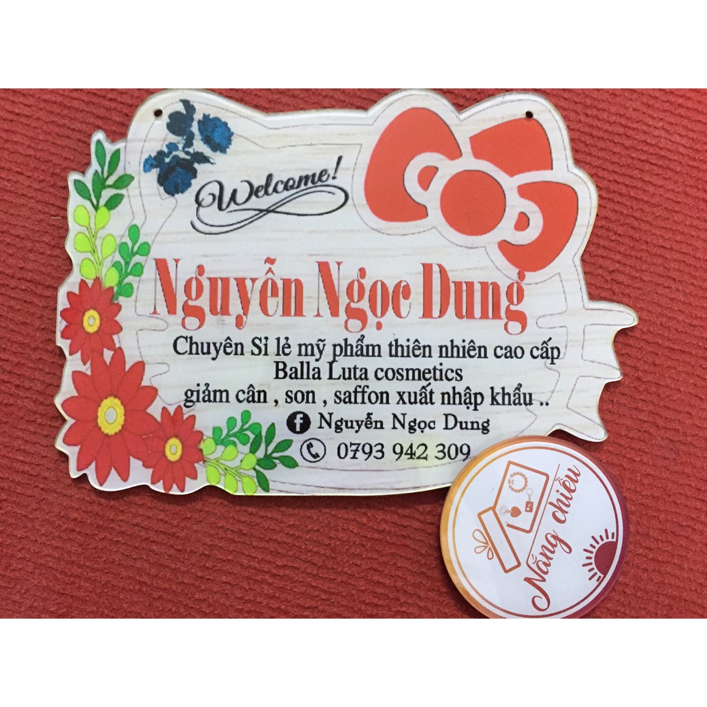 [BẢNG HIỆU MICA TRANG TRÍ SHOP] - in thương hiệu và thông tin shop theo yêu cầu