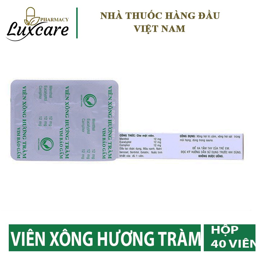 Viên Xông Hương Tràm Vim Báo Gấm - LUXCARE