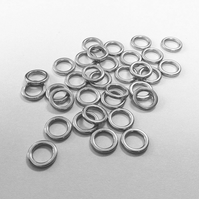 Solid ring jigging fishing accessories the best 304 stainless steel very large test