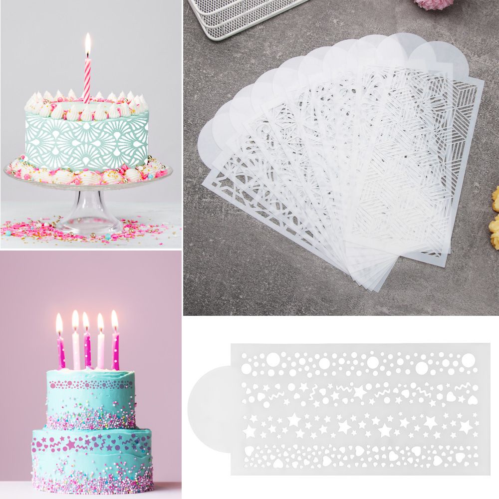 Khuôn Nhựa Trang Trí Viền Bánh Kem Họa Tiết Ren Hoa DIY