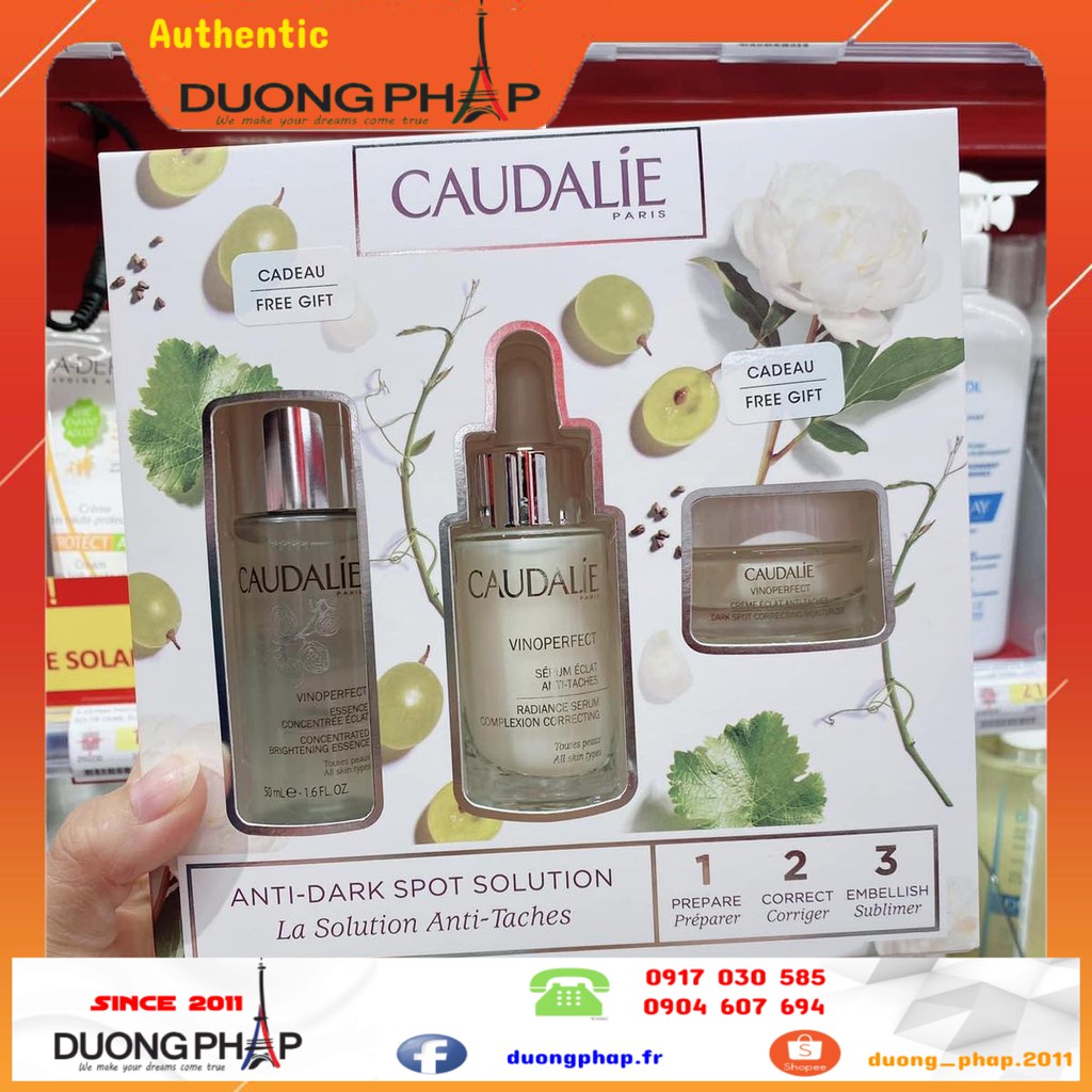 Set Cau.dalie 3 món (serum + nước thần + kem dưỡng) mẫu mới