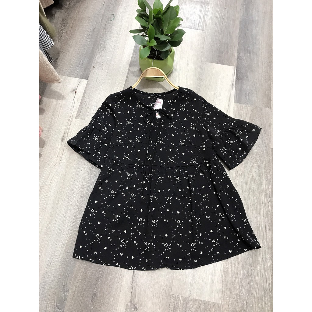 ÁO BẦU  Công SỞ ÁO BẦU SIÊU XINH DÁNG BABY DOLL CỔ THẮT NƠ THOẢI MÁI TỚI SINH