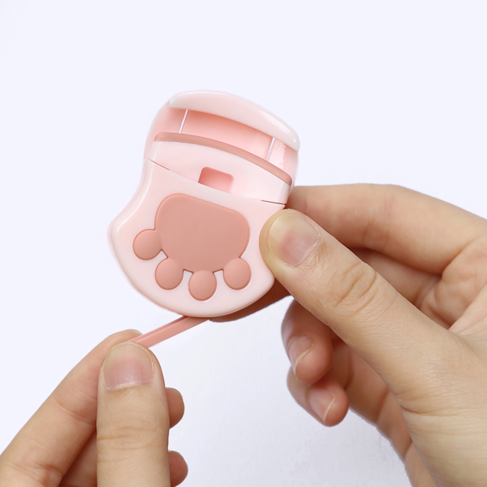 Kẹp Uốn Mi Trang Điểm Hình Bàn Chân Mèo Lâu Trôi Nhỏ Gọn Dành Cho Bạn Nữ Qipin