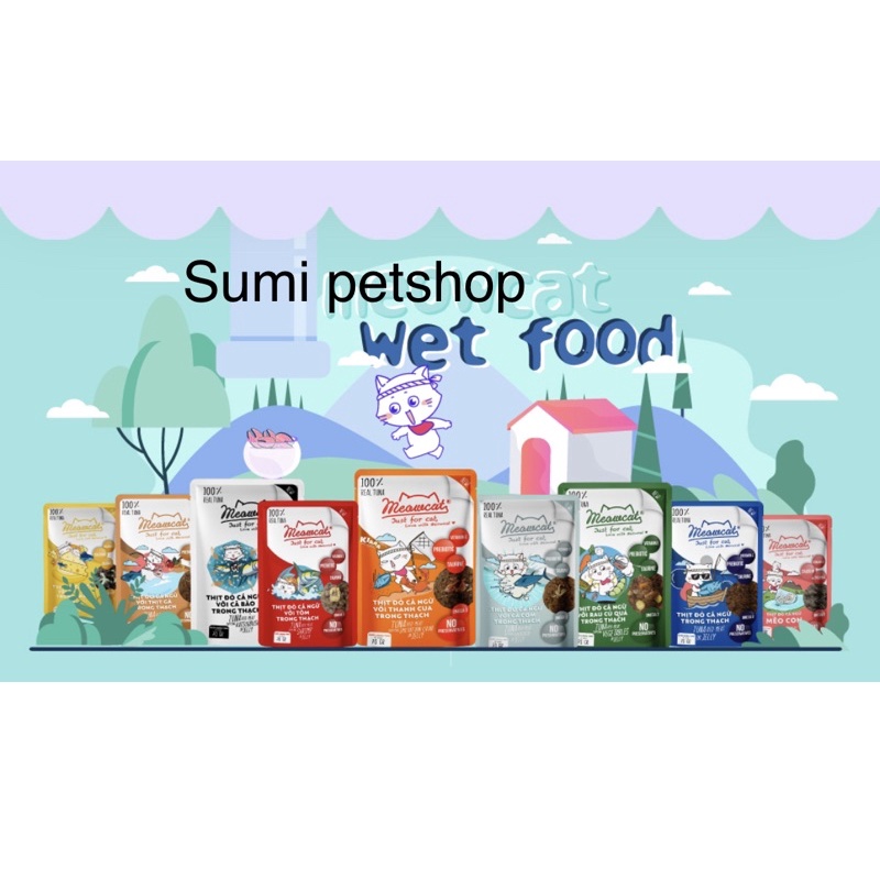 combo 12 túi pate Meowcat cho mèo