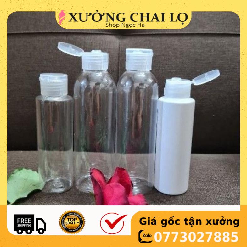 Chai Chiết Mĩ Phẩm ❤ GIÁ RẺ NHẤT ❤ Chai nhựa pet nắp bật 250ml,200ml,150ml chiết mỹ phẩm , phụ kiện du lịch