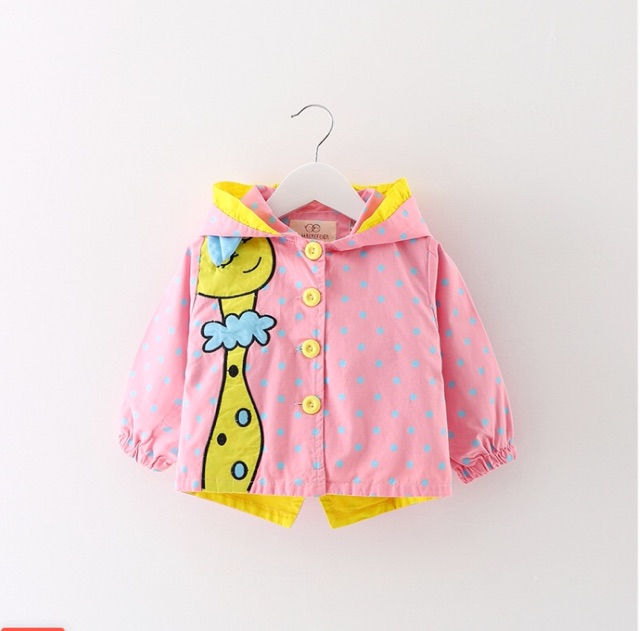 Áo khoác gió hàng quảng châu chất Liệu kaki cho bé gái