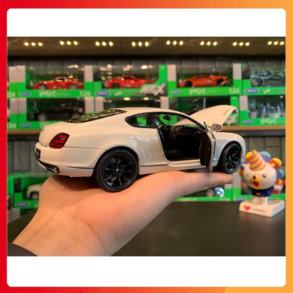 Mô hình xe Bentley Continental Supersport tỉ lệ 1:24 Welly màu trắng