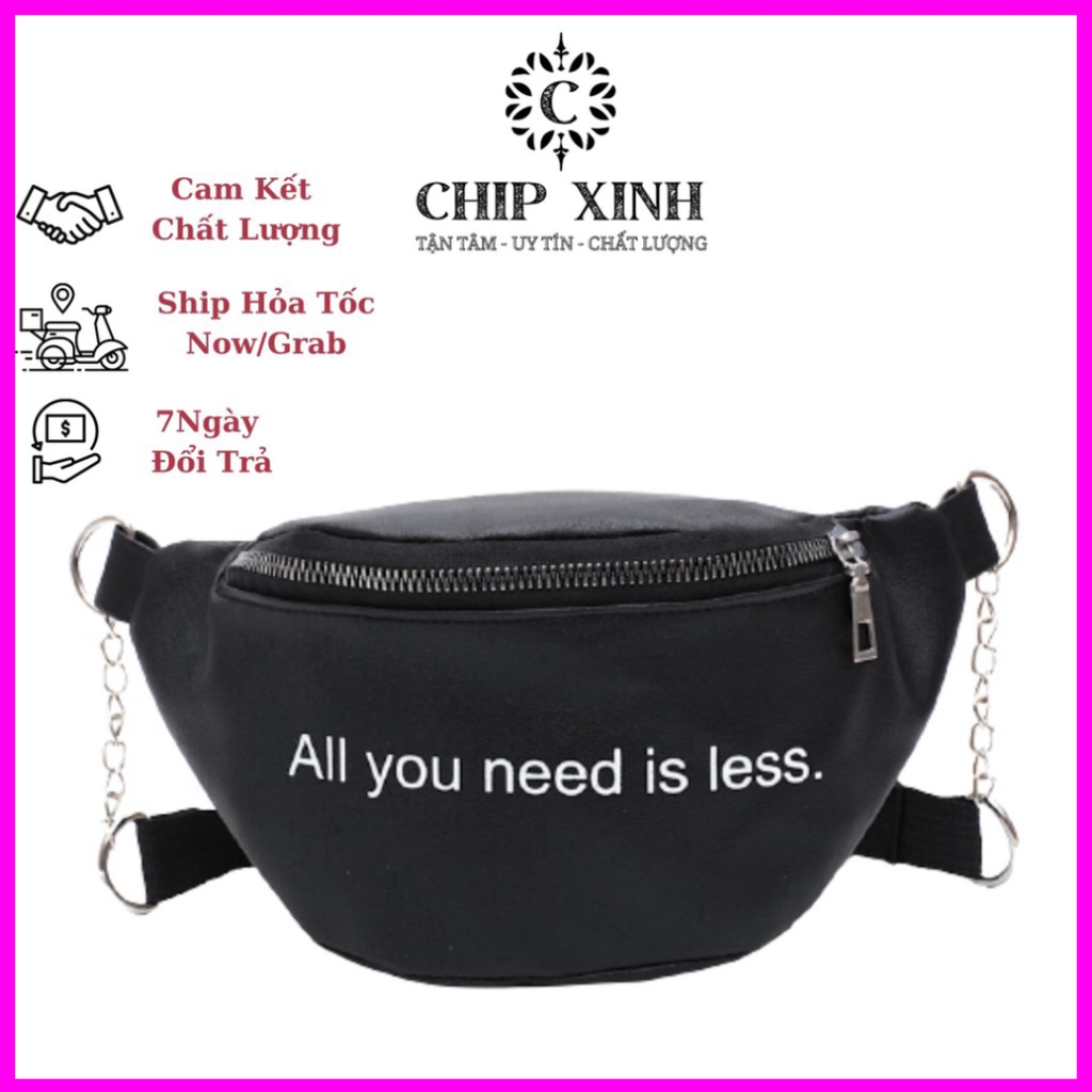 Túi bao tử nữ đeo chéo, Túi đeo chéo nữ mini cá tính CHIP XINH DC11 - T.Xách Chip Xinh