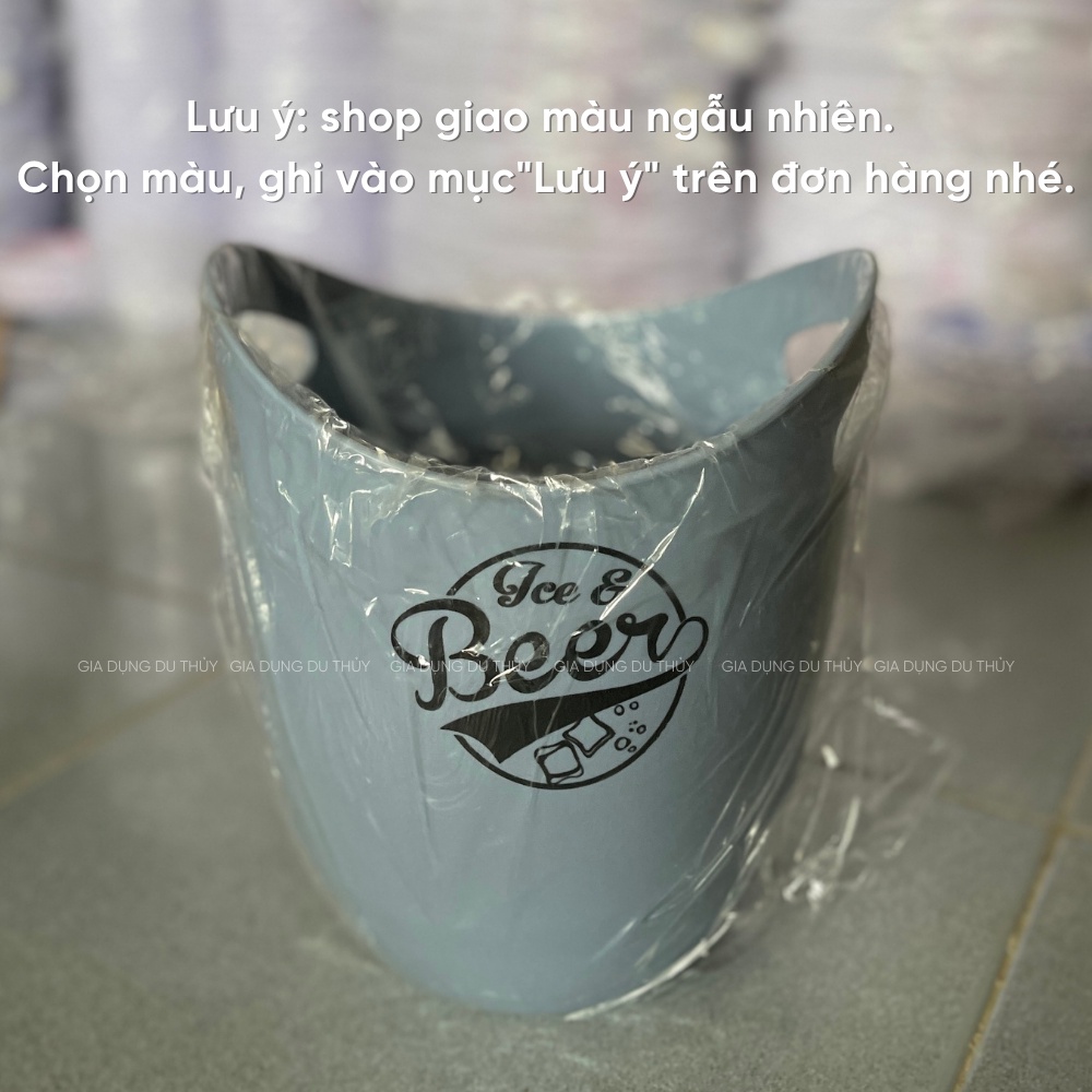 Xô nhựa đựng đá quán ăn nhựa dày nhiều màu nổi bật