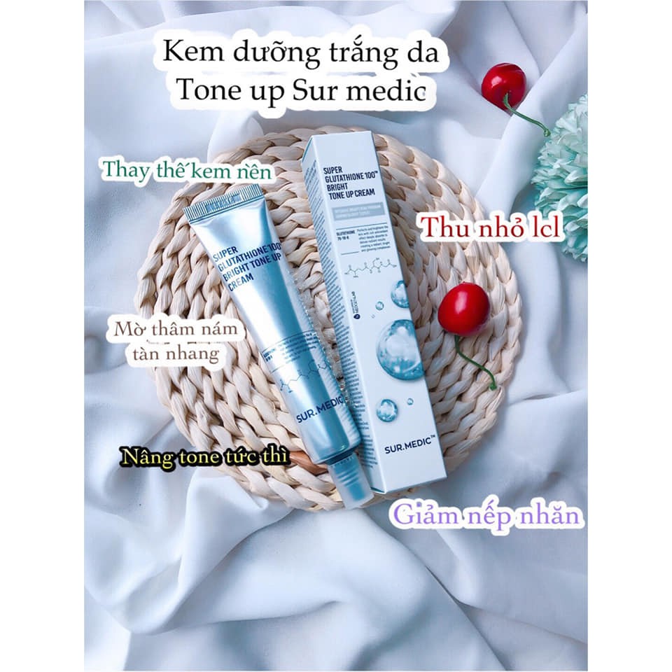 Kem Dưỡng Trắng Da Sur Medic Super Glutathione 100 Bright Tone Up Cream