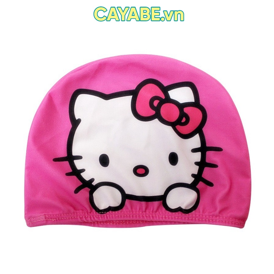 [CAYABE]: MŨ NÓN BƠI TRẺ EM MÈO HELLO KITTY HỒNG CHO BÉ