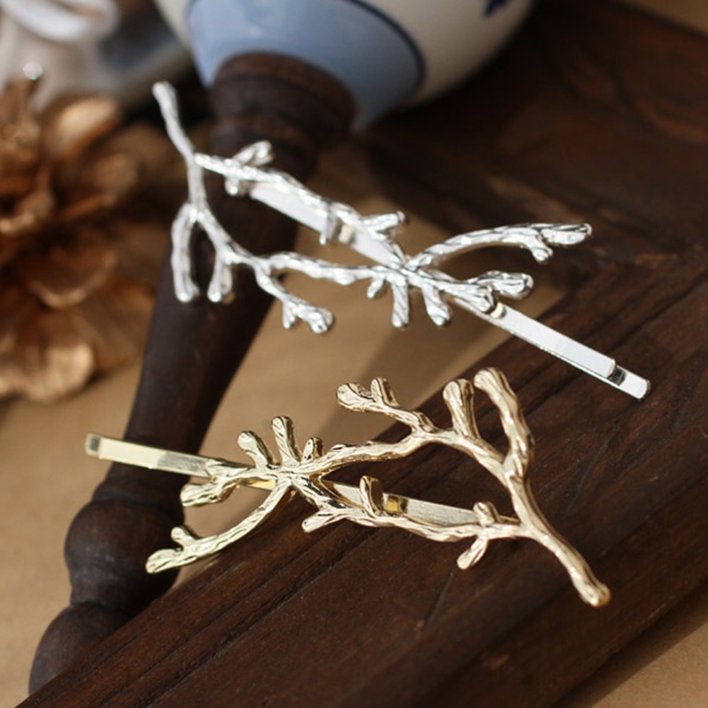Kẹp Tóc Kim Loại Hình Gạc Hươu Vintage Cho Nữ