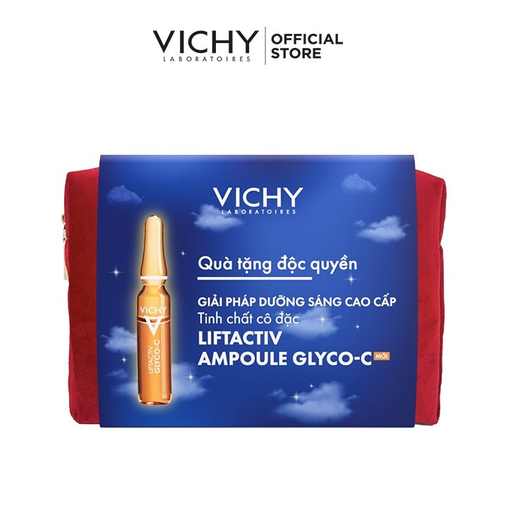 Túi skincare cao cấp quà tặng độc quyền Vichy Glyco-C