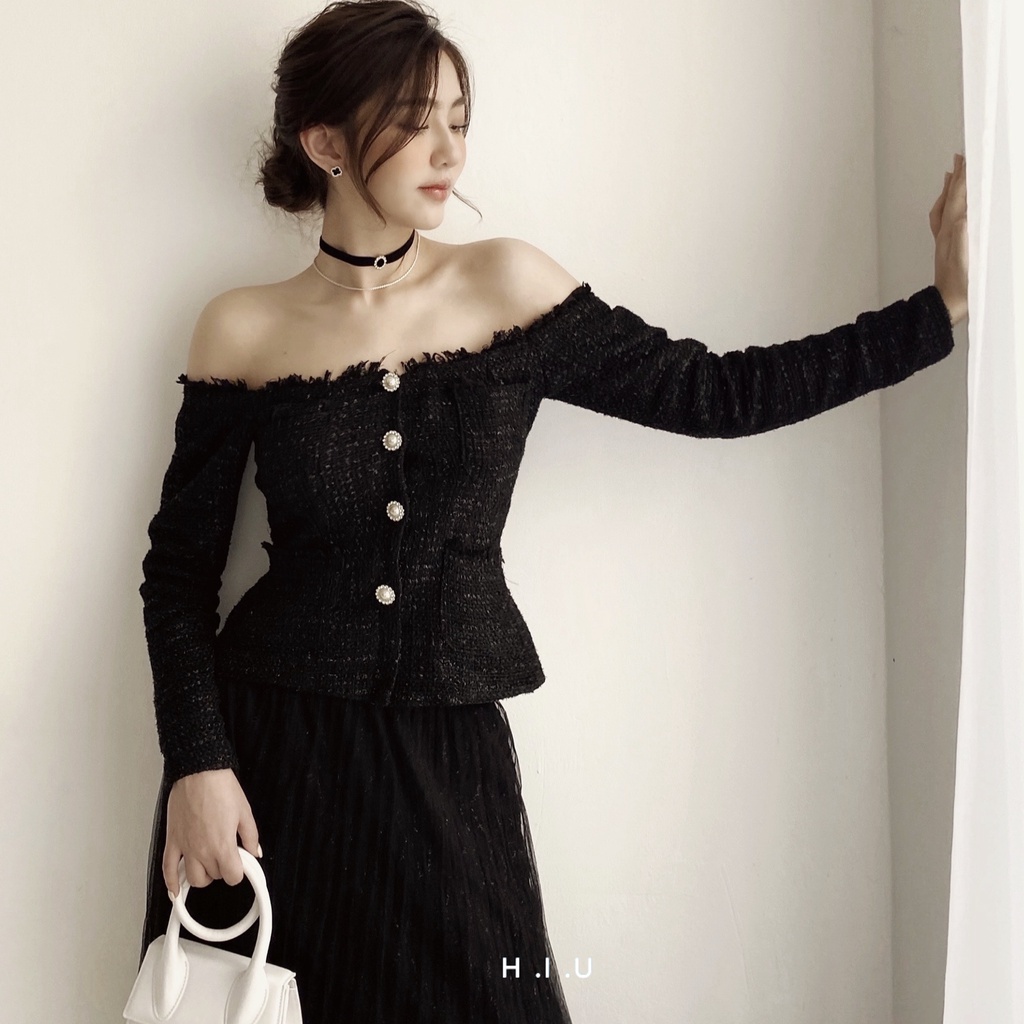  Áo Rosi Tweed hàn ánh kim H.I.U ROOM , HIU desgin 2021 | BigBuy360 - bigbuy360.vn