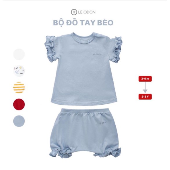 Bộ đồ tay bèo siêu mềm mịn LeCoon