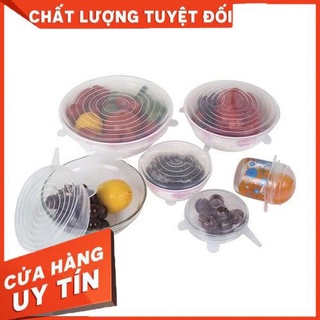 Bộ 6 miếng màng bọc thực phẩm siêu dai màu trắng