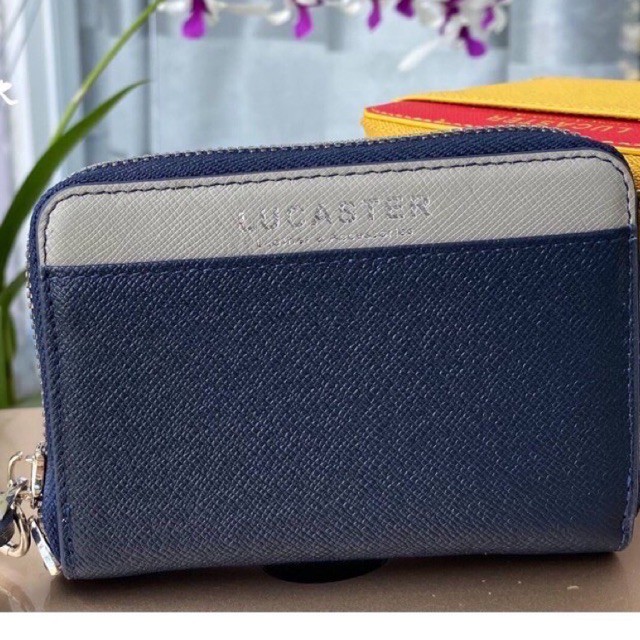 (Da bò thật )ví zip kéo minimalist thời trang dành cho các bạn gái  Lucaster -LR1002 -BH2 năm -fullbox -có hộp .