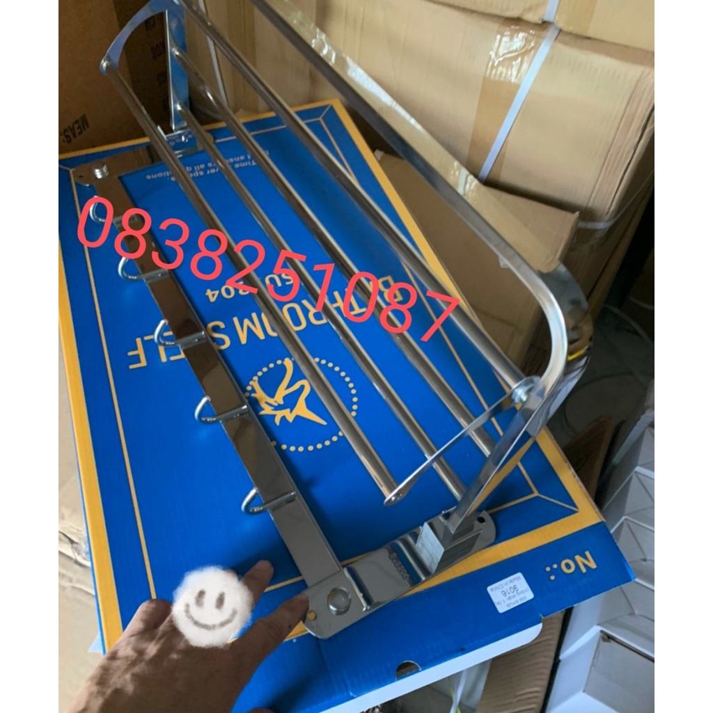 Máng khăn tầng đa năng INOX 304 - Máng khăn đa năng inox CHÂN ĐẶC