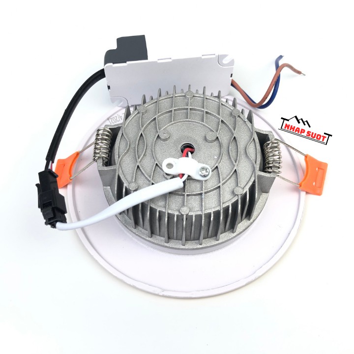Đèn Led Âm Trần Mắt Trâu VTUN 7W Phi 90 Viền Vàng / Viền Bạc, 1 Màu Trắng / Đổi Màu