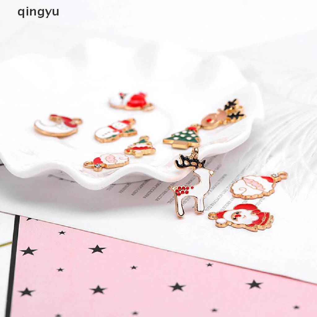 Phụ Kiện Trang Trí Cây Thông Giáng Sinh Hình Ông Già Noel Tráng Men DIY