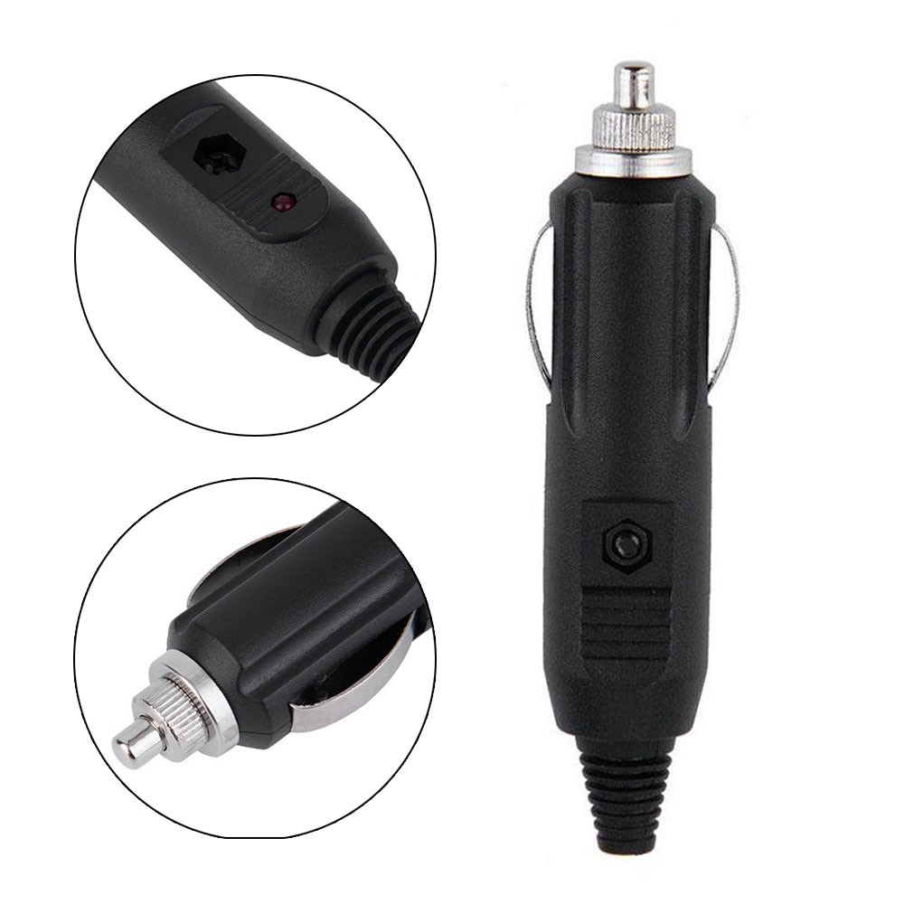 Bật lửa điện 12v tích hợp đèn led màu đỏ có cầu chì an toàn tiện lợi cho xe hơi