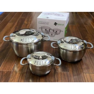 Bộ 3 nồi inox Phantom cao cấp Arber có thể gập gọn