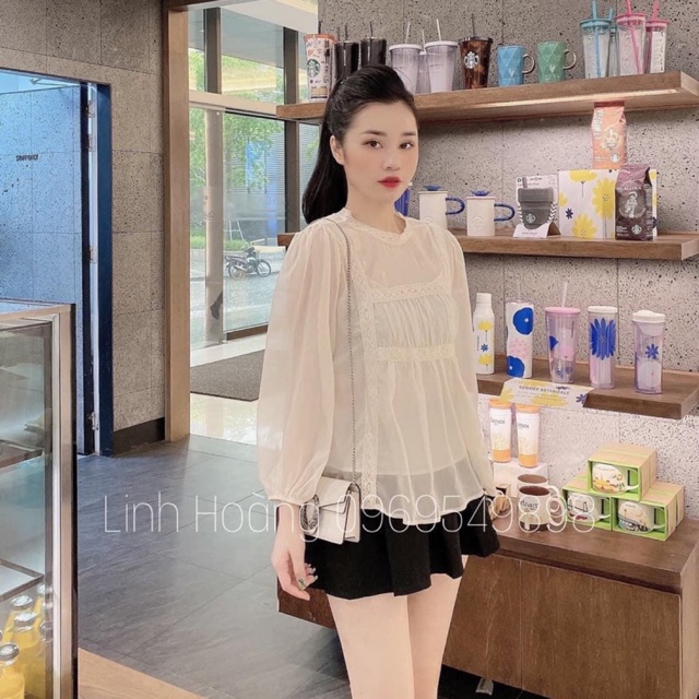 Áo tơ viền ren ( ib hoặc note chọn sz )