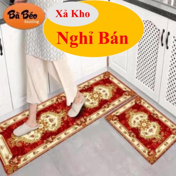 Bộ 2 thảm nhà bếp hình 3d ( chụp thật cực đẹp)