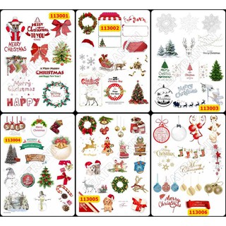 Sticker Washi A4 [ GIÁNG SINH] Dạng Lì Trang Trí Bullet Journal Siêu Đẹp  (113001-113006)