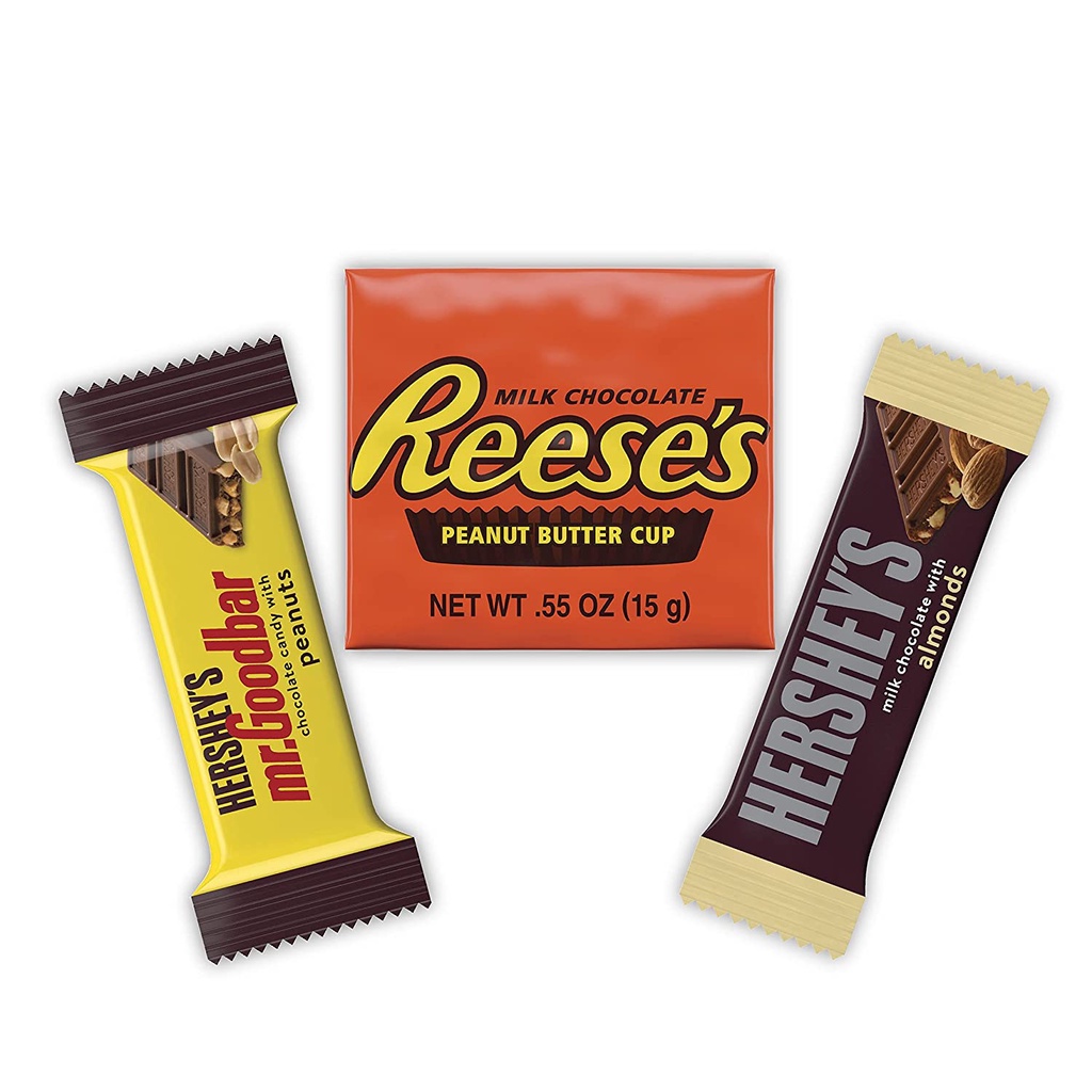 Kẹo Reese's socola đậu phụng Miniture Cups Candy Snack size 60 viên bill Mỹ