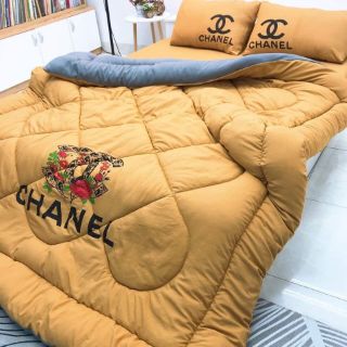 Set chăn phao cotton đũi