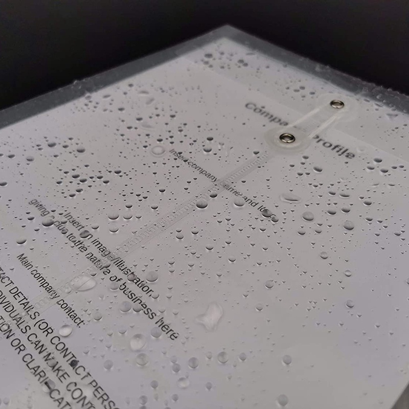 Bộ 12 Bìa Thư Tài Liệu Khổ A4 Bằng Nhựa Poly Màu Trong Suốt Kèm Nút Và Dây Buộc Tiện Dụng