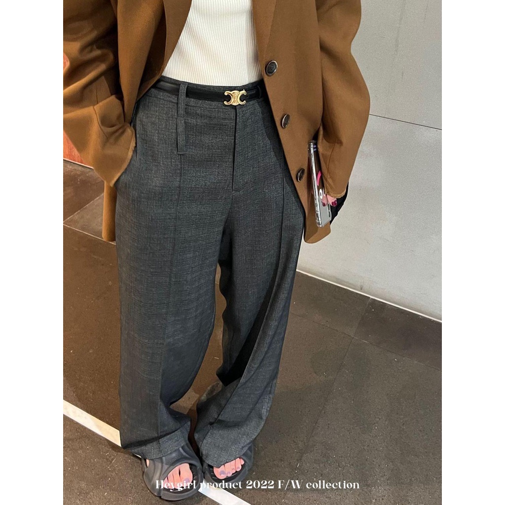 Quần Ống Rộng Lưng Cao Phong Cách Hàn Quốc Cho Nữ