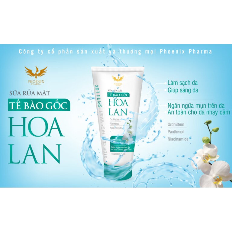 Sữa Rửa Mặt Tế Bào Gốc Hoa Lan Phoenix Pharma Làm Sạch Bui Bẩn, Sáng Da 100g | BigBuy360 - bigbuy360.vn