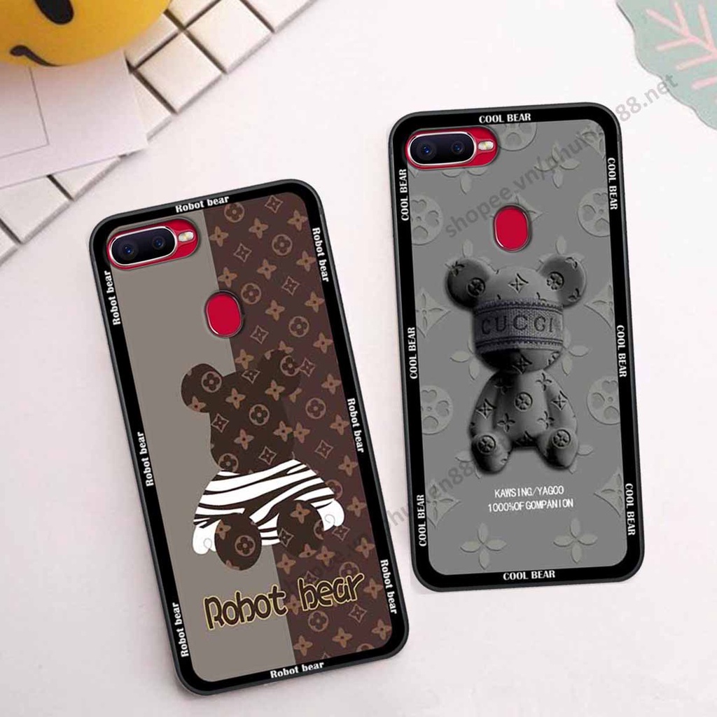 Ốp Oppo A5s / A7 / F9 / A12 bear, k@ws thương hiệu phong cách ốp lưng thời trang cao cấp