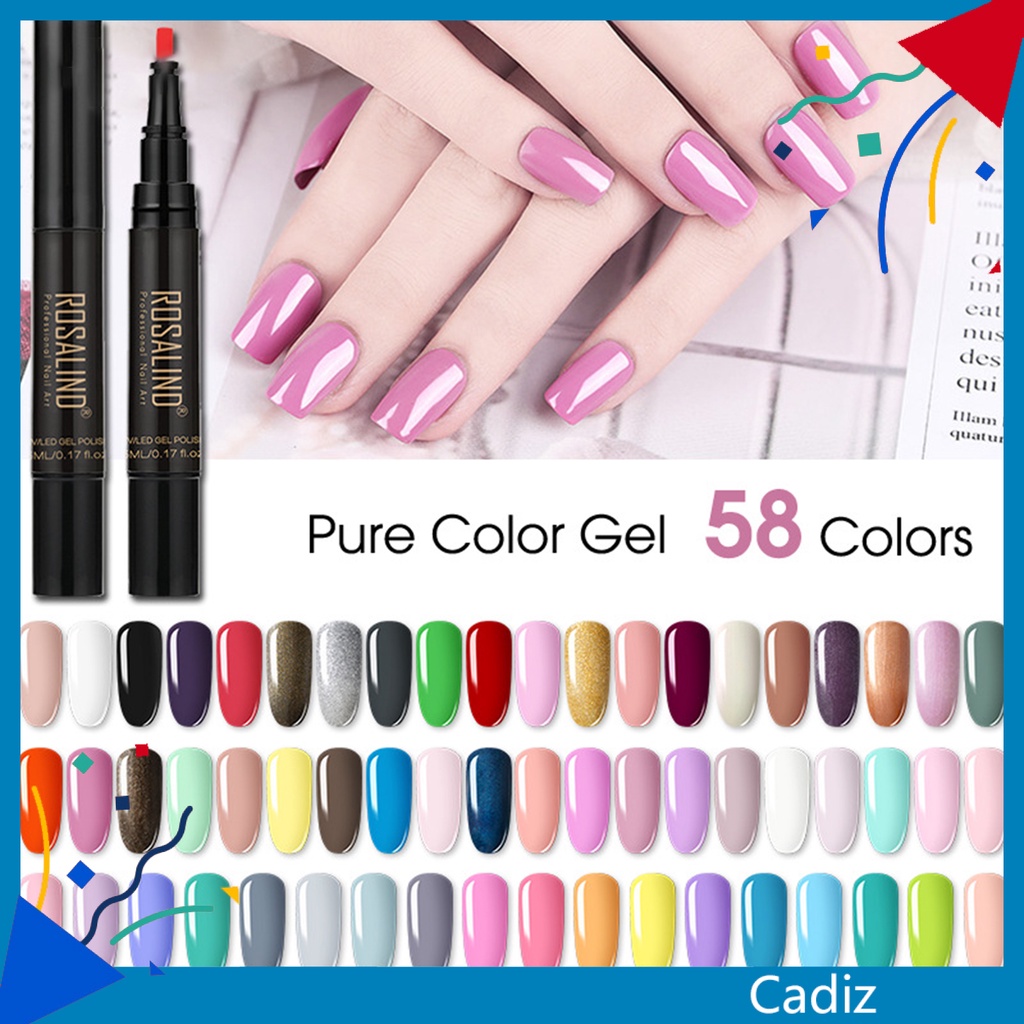 [Hàng mới về] Bút Sơn Móng Tay Gel Uv Đầu Mềm 5Ml Không Phai Màu