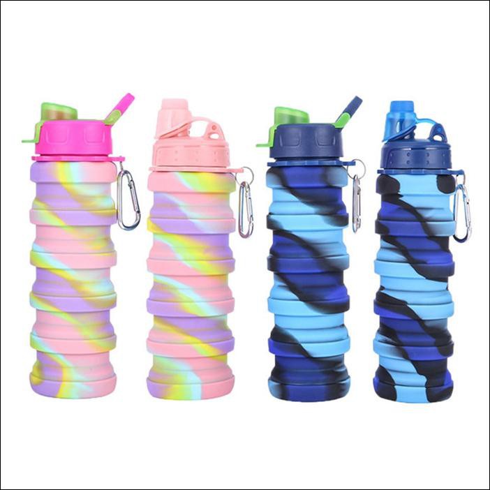 Bình Nước Silicone Chống Tràn Có Thể Gấp Gọn Tiện Dụng Cho Bé